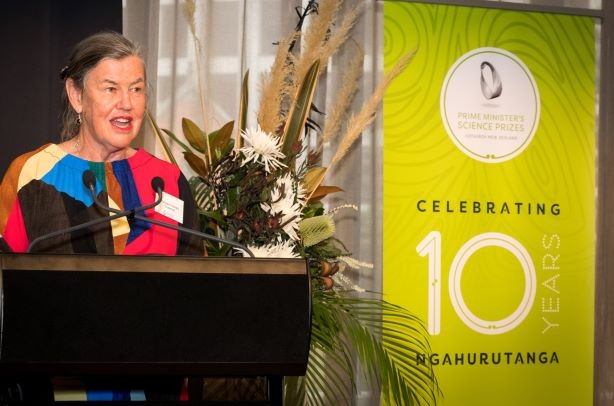 Professor Philippa Howden-Chapman speaks at Parliament at the 10th anniversary of  Prime Minister’s Science Prize